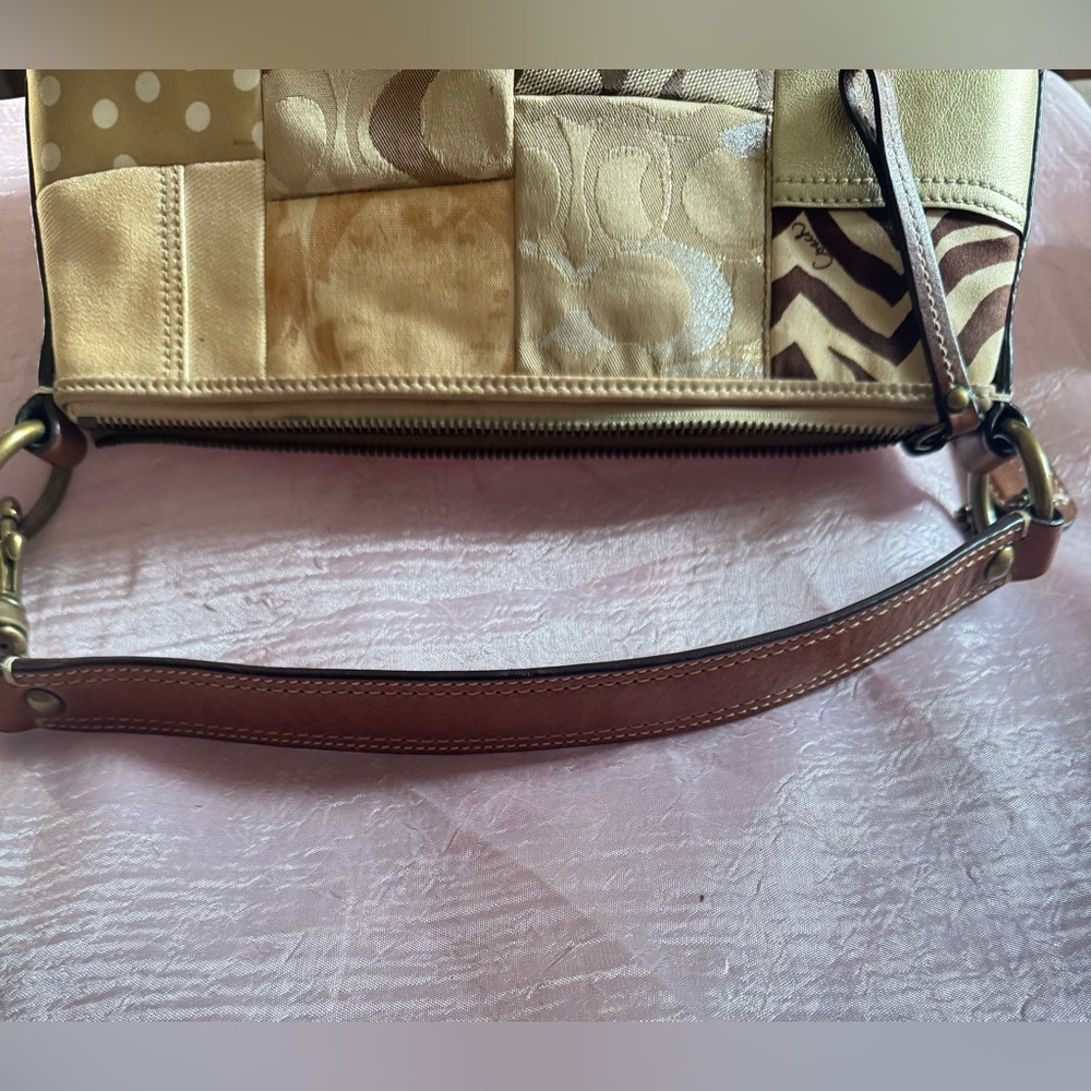 Coach Authentic Patchwork Shoulder Bag - Gold And… - image 3